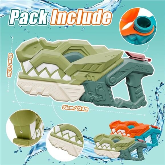Water Gun for Kids, Squirt Guns Range Up to 32Ft Powerful Water Blaster for Pool - Picture 3 of 6